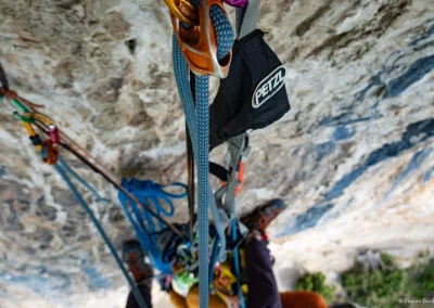 Longe et étrier Petzl pour escalade artificielle © Florian Garibal