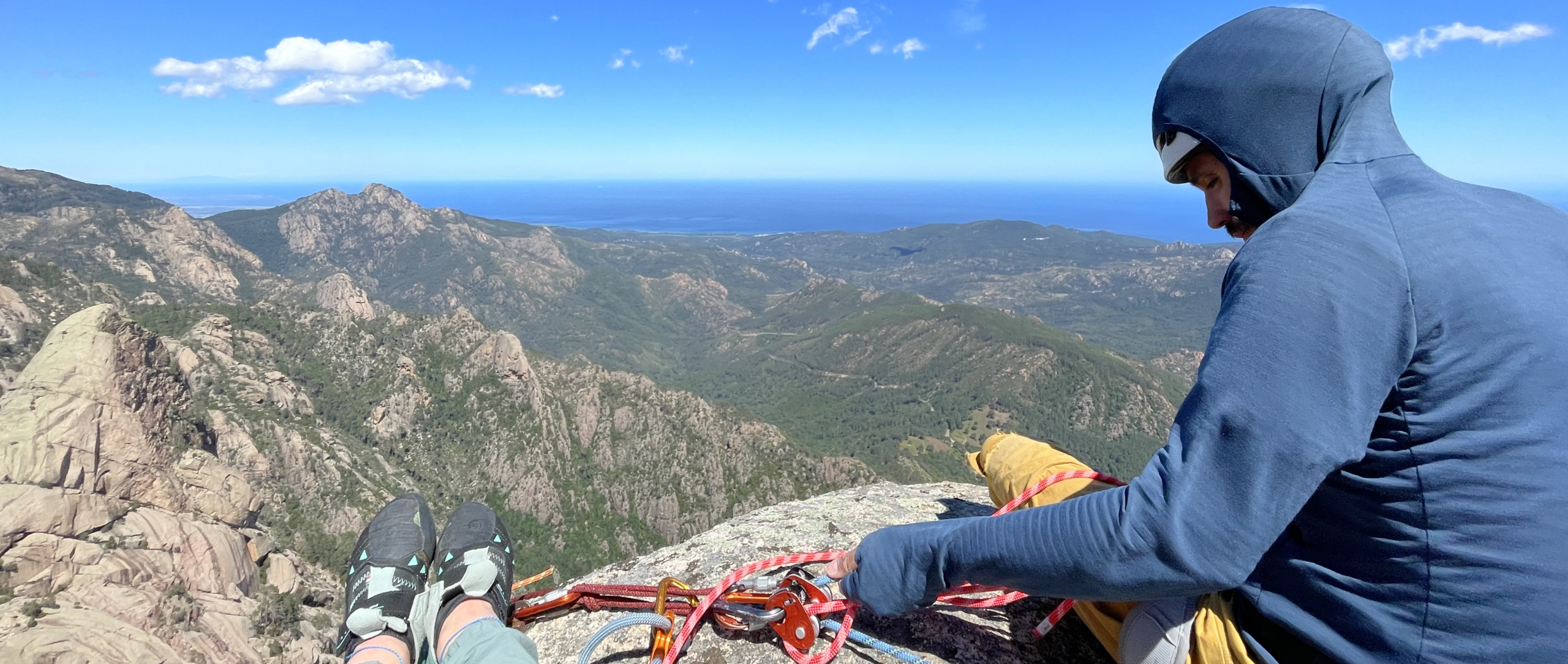 Vue mer, escalade Bavella ©Guillaume Talin